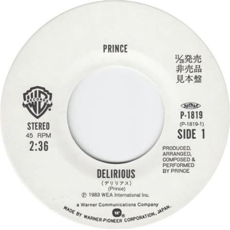 Prince Delirious Japanese Promo 7 Vinyl Single 7 Inch Record 3139 Free Download Nude Photo Gallery