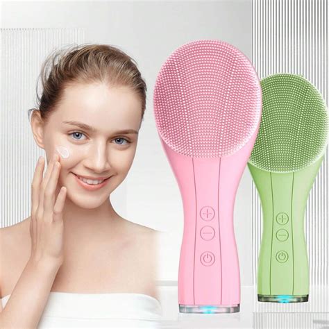 Appareil de nettoyage facial électrique rechargeable avec brosse en