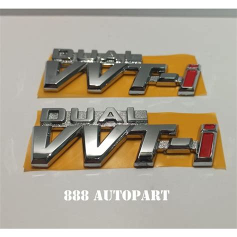 Jual Logo Emblem Tulisan Dual VVTI Kecil Original Shopee Indonesia