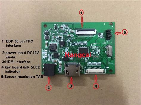 Pin Lcd Driver Board Pcb V Hdmi Edp For Screen Resolution