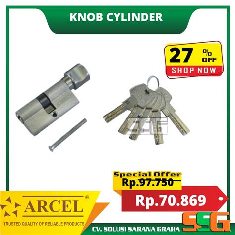 Jual Knob Cylinder Arcell Sn Knob Silinder Kunci Pintu Kamar Mandi