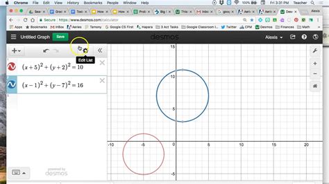 Semi Circle Equation Desmos Worksheet