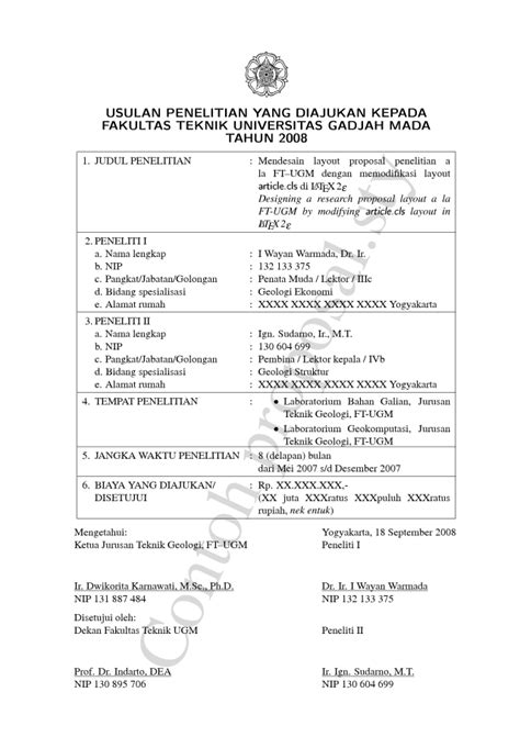 Contoh Proposal Dan Strukturnya