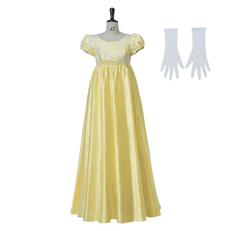 Lady Bridgerton Penelope Featherington Cosplay Costume Yellow Regency