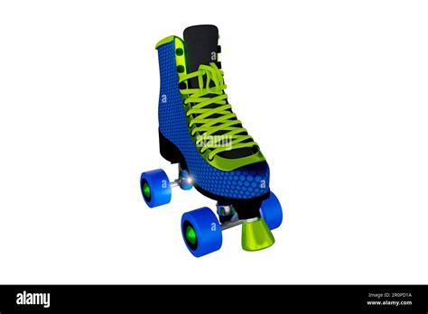 3d Rendering Four Wheel Figure Skates Stock Photo Alamy