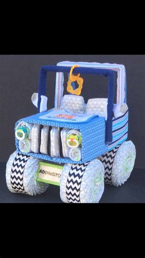 Blue Diaper Cake Jeep Diaper Cake Diaper Cake Diaper Jeep Etsy