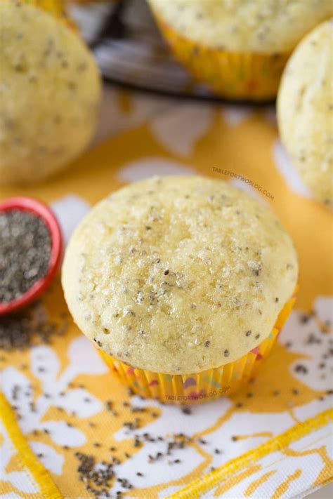 Honey Lemon Chia Seed Muffins Table For Two®