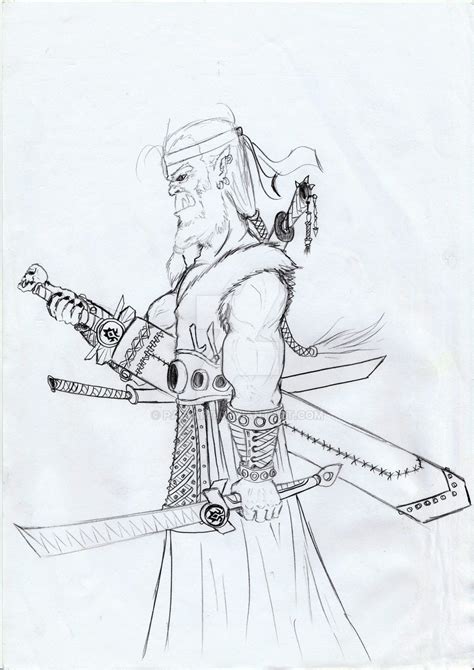Orc Blademaster By Pac Art On Deviantart