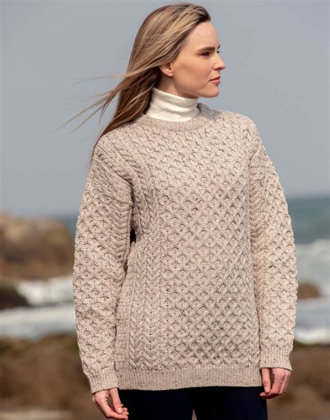 Aran Merino Wool Fisherman Fleck Sweater - Skellig Gift Store