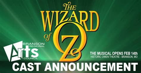 Cast of Wizard of Oz Announced – Branson Regional Arts Council