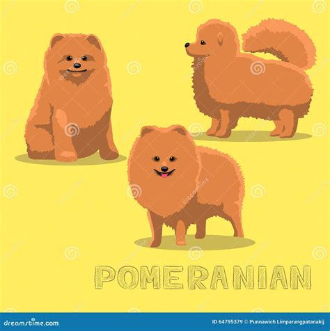 Pomeranian Dog Cartoon Illustration 33391992