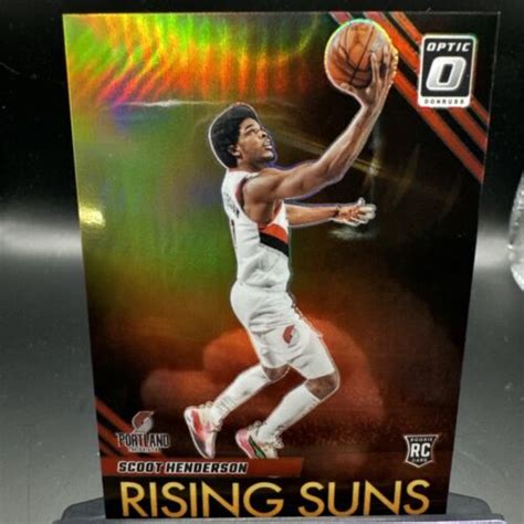 Panini Donruss Optic Rising Suns Red Prizm Scoot Henderson