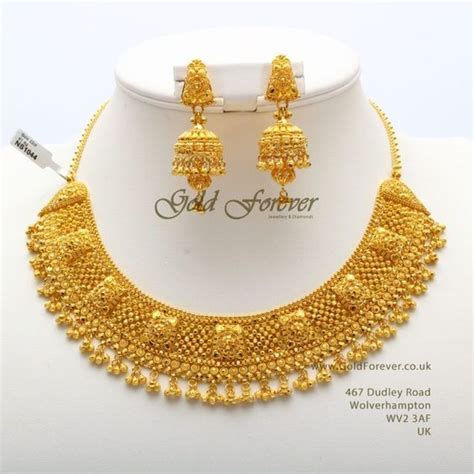 22 Carat Indian Gold Necklace Set 47 7 Grams Code Ns1007 7A0 Gold