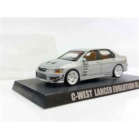 1 64 二改輪框 Aoshima C West Mitsubishi Lancer Evolution IX 銀 蝦皮購物