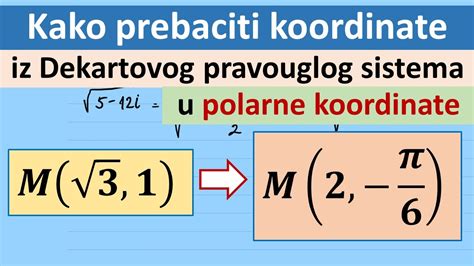 Kako Prebaciti Koordinate Iz Pravouglog Koordinatnog Sistema X Y U