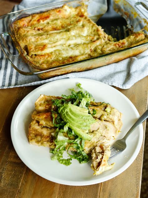 Recipe Poblano Chicken Enchiladas With Creamy Green Sauce