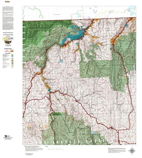 Oregon Hunting Unit 57 Sled Spring Land Ownership Map By Huntdata Llc