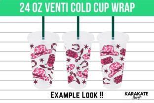 Cowgirl 24 Oz Venti Cup Wrap SVG Graphic By KARAKATE Creative Fabrica