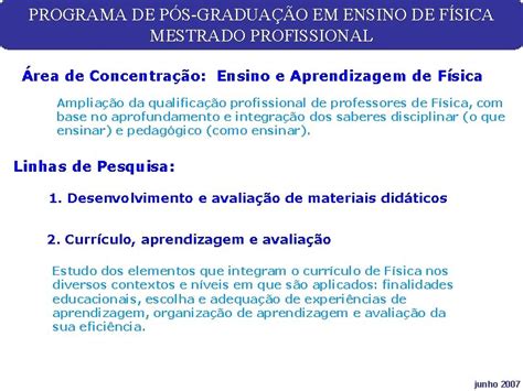 PROGRAMA DE PSGRADUAO EM ENSINO DE FSICA MESTRADO