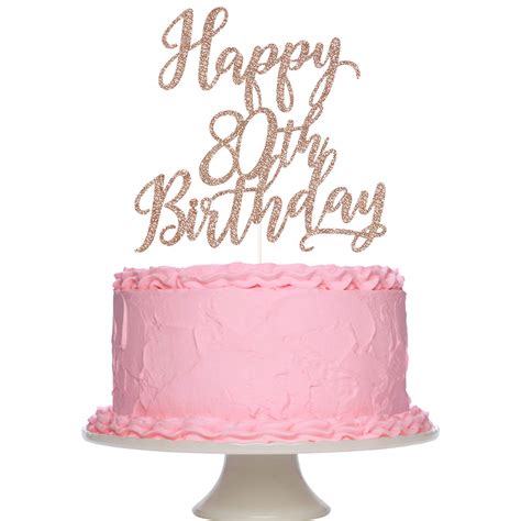 Buy Happy Th Birthday Rose Gold Cake Topper Th Birthday Party