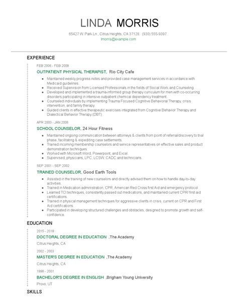 Outpatient Physical Therapist Resume Examples And Tips Zippia