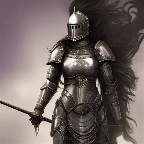 Professional Image Of A Female Knight In A Metal Ar Openart