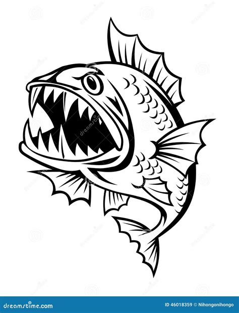 Angry Fish Cartoon Vector Illustration | CartoonDealer.com #35986172