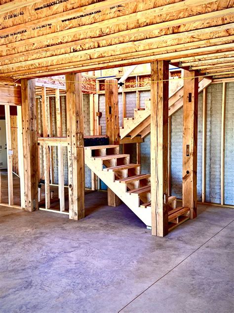 Reclaimed Barn Beam Stairs Rustic Stairs Barn Beams Stairs