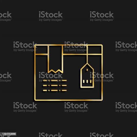 貨物盒金圖示金色圖示的向量圖示向量圖形及更多互聯網圖片 互聯網 商務 奢侈 Istock