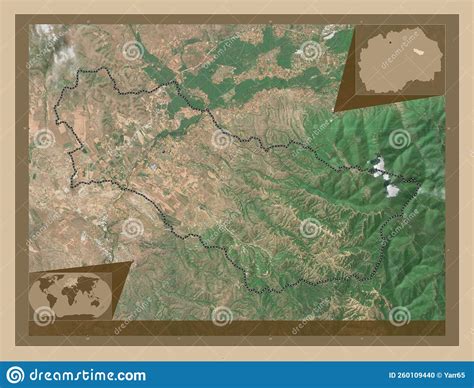 Karbinci Macedonia Low Res Satellite Capital Stock Illustration