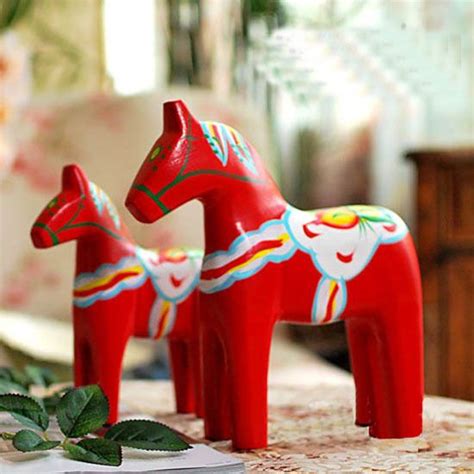 European style wood horse manualidades sculpture painting decoration ...