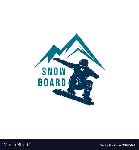 Snowboarder Logo Design Royalty Free Vector Image