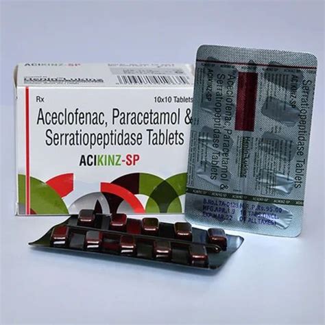 Aceclofenac Paracetamol And Serratiopeptidase Tablets Lifevision