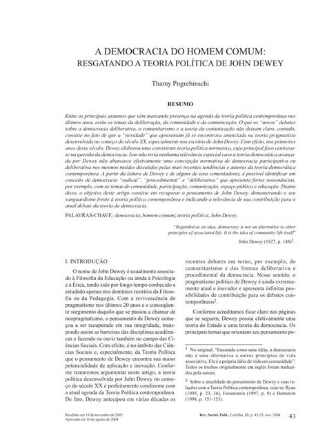 PDF RESGATANDO A TEORIA POLÍTICA DE JOHN DEWEY PDF filevanguardismo