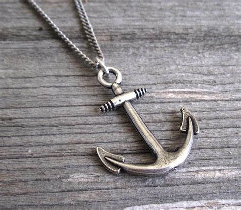 Men S Necklace Men S Anchor Necklace Men S Silver Necklace Mens