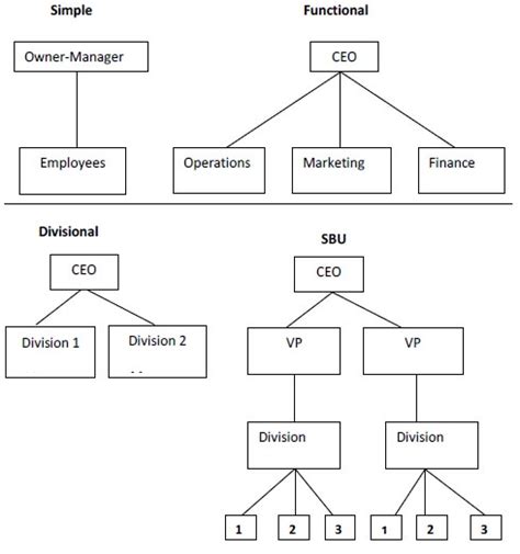 Types Of Organization Structures Strategic Business Unit And