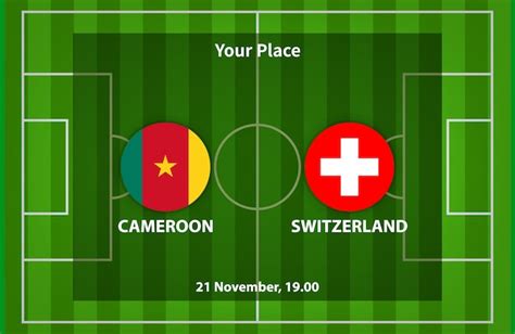 Premium Vector Cameroon Versus Switzerland Football Or Soccer Poster