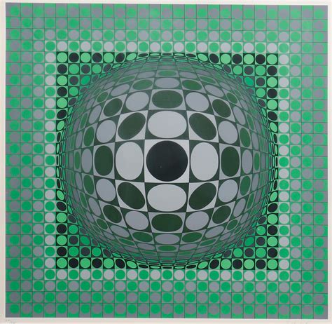 VICTOR VASARELY OPTISK KOMPOSITION Konst Grafik Auctionet