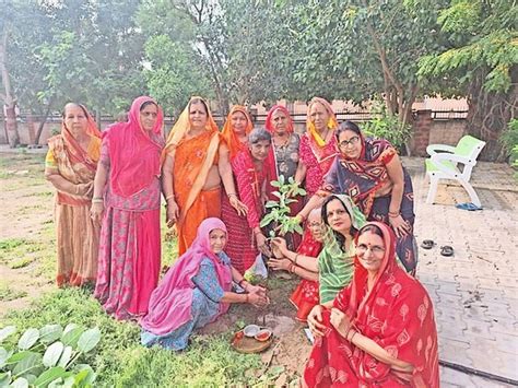 Mahila Mandal Planted Rudraksh Saplings In Vyaseshwar Mahadev Temple