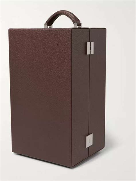 Brown Leather Travelling Wine Box Lorenzi Milano Mr Porter