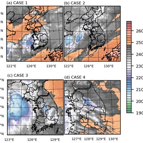 Satellite Observations Of Brightness Temperature K For The Channel Of