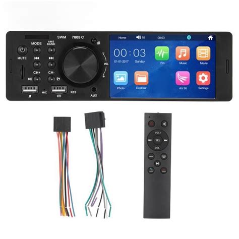 PAL 4 1in Voiture MP5 Lecteur HD Écran Tactile Double Port USB