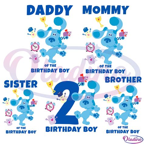 Blue S Clues Birthday Clipart Png Cut Files For Cricut