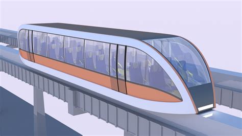 D Monorail Train Concept Iii Turbosquid