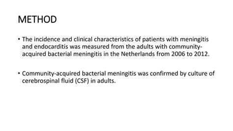 Endocarditis In Adults With Bacterial Meningitis Ppt