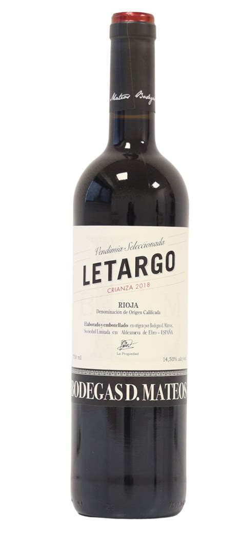 Letargo Rioja Crianza Bodegas Mateos 2019