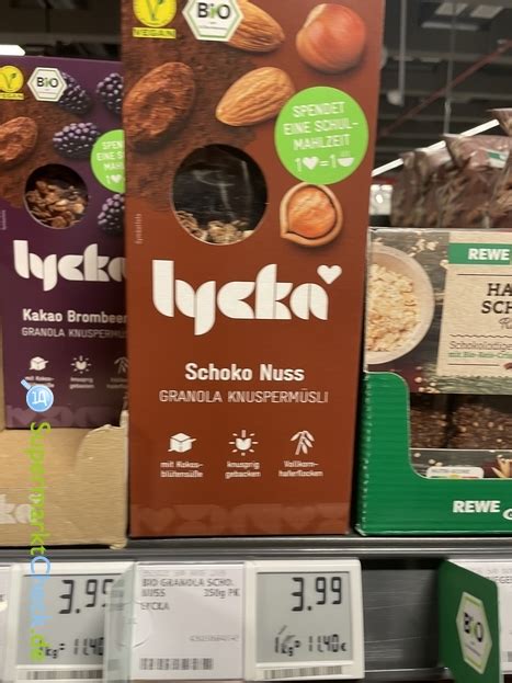 lycka Granola Knuspermüsli Schoko Nuss Preis Angebote Kalorien