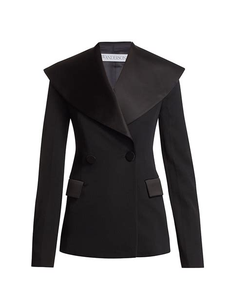 Buy JW Anderson Shawl Collar Tuxedo Jacket Black At 60 Off