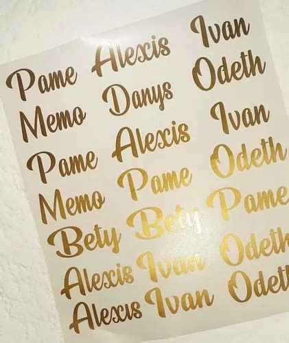 Stickers Vinil Personalizados Nombres X Cm Pzas Mercadolibre