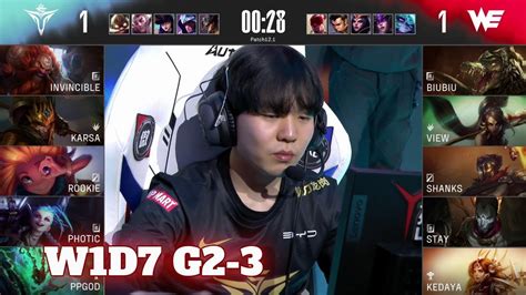 WE Vs V5 Game 3 Week 1 Day 7 LPL Spring 2022 Team WE Vs Victory